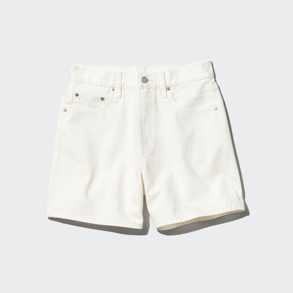 Uniqlo High Rise Baggy Denim Shorts